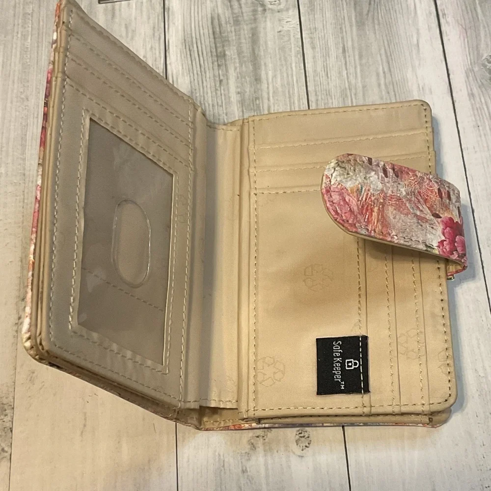 Safe keeper Floral Women's wallet genuine leather clip wallet bag